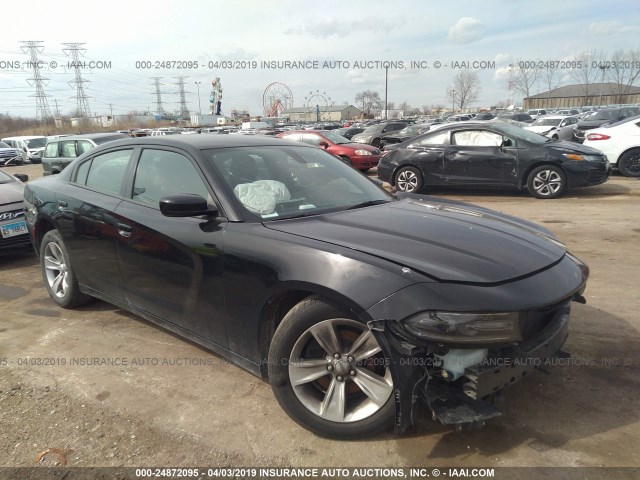 2C3CDXHG1GH332664 - 2016 DODGE CHARGER SXT BLACK photo 1