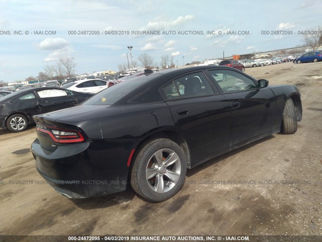 2C3CDXHG1GH332664 - 2016 DODGE CHARGER SXT BLACK photo 4