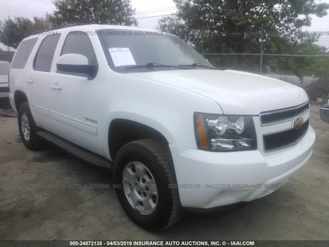 1GNSKBE0XER238407 - 2014 CHEVROLET TAHOE K1500 LT WHITE photo 1