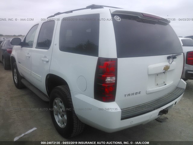 1GNSKBE0XER238407 - 2014 CHEVROLET TAHOE K1500 LT WHITE photo 3