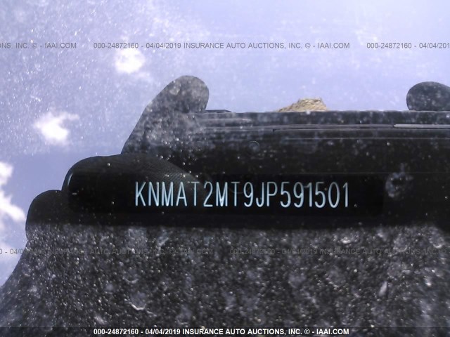 KNMAT2MT9JP591501 - 2018 NISSAN ROGUE S/SV BLACK photo 9
