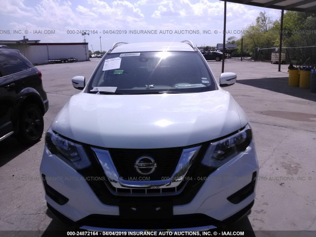 KNMAT2MT0KP518986 - 2019 NISSAN ROGUE S/SV WHITE photo 6