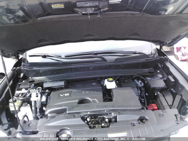 5N1DR2MN6KC617702 - 2019 NISSAN PATHFINDER GRAY photo 10