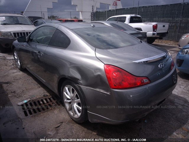 JN1CV6EK3AM101574 - 2010 INFINITI G37 SPORT GRAY photo 3