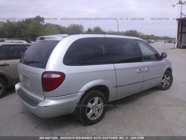 2B4GP74L01R292468 - 2001 DODGE GRAND CARAVAN EX SILVER photo 4