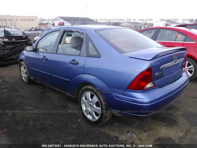 1FAFP38382W162731 - 2002 FORD FOCUS ZTS BLUE photo 3
