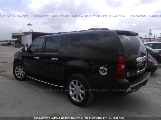 1GNSKJE79DR147490 - 2013 CHEVROLET SUBURBAN K1500 LT BLACK photo 3