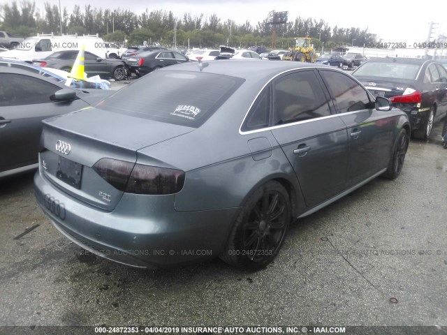 WAUKFAFL1CN017067 - 2012 AUDI A4 PRESTIGE BLUE photo 4