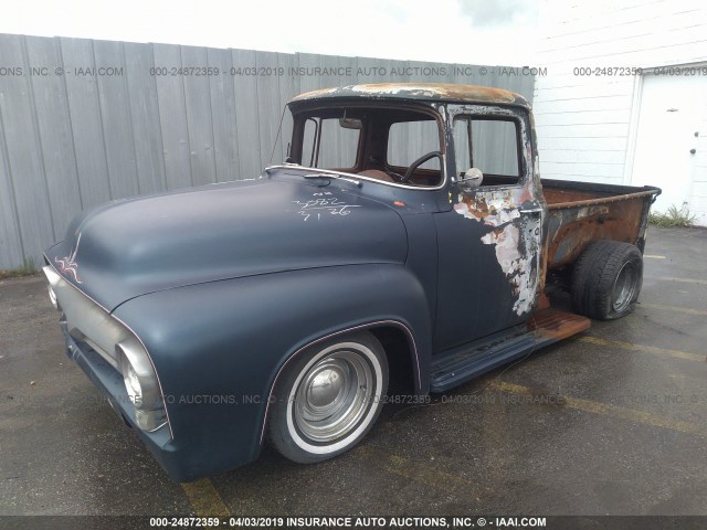 F10V6R40304 - 1956 FORD TRUCK BLUE photo 2