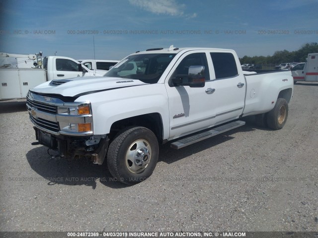 1GC4K1EY7HF123366 - 2017 CHEVROLET SILVERADO K3500 HIGH COUNTRY WHITE photo 2