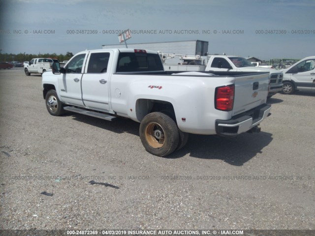 1GC4K1EY7HF123366 - 2017 CHEVROLET SILVERADO K3500 HIGH COUNTRY WHITE photo 3