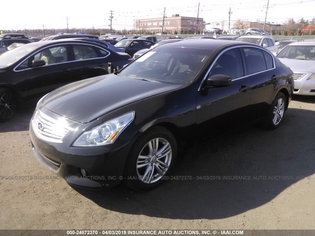 JN1CV6AR1DM768733 - 2013 INFINITI G37 BLACK photo 2