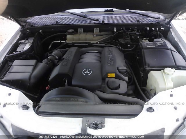 4JGAB54E31A283860 - 2001 MERCEDES-BENZ ML 320 WHITE photo 10