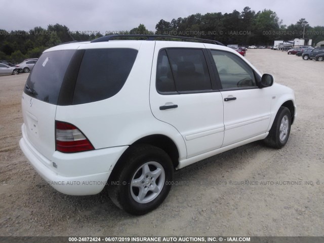 4JGAB54E31A283860 - 2001 MERCEDES-BENZ ML 320 WHITE photo 4