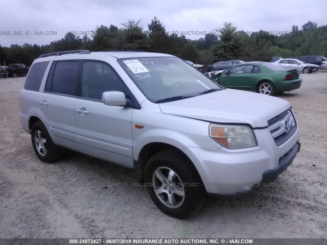 5FNYF28766B036073 - 2006 HONDA PILOT EX SILVER photo 1