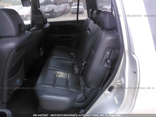 5FNYF28766B036073 - 2006 HONDA PILOT EX SILVER photo 8