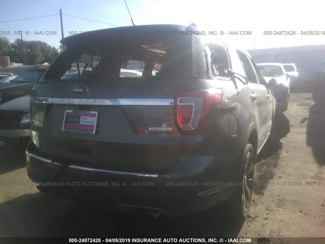 1FM5K7FH3JGB90418 - 2018 FORD EXPLORER LIMITED GRAY photo 4