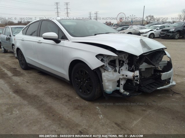 1FA6P0G76E5350564 - 2014 FORD FUSION S WHITE photo 1