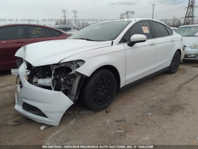 1FA6P0G76E5350564 - 2014 FORD FUSION S WHITE photo 2