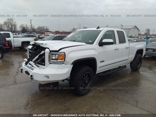 1GTV2VEC9FZ420828 - 2015 GMC SIERRA K1500 SLT WHITE photo 2