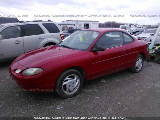 3FAFP11331R163480 - 2001 FORD ESCORT ZX2 RED photo 2