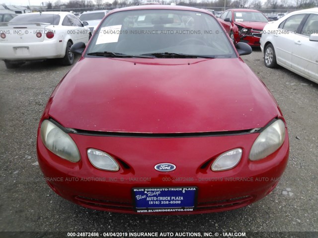 3FAFP11331R163480 - 2001 FORD ESCORT ZX2 RED photo 6