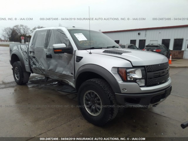 1FTFW1R60BFA70376 - 2011 FORD F150 SVT RAPTOR GRAY photo 1