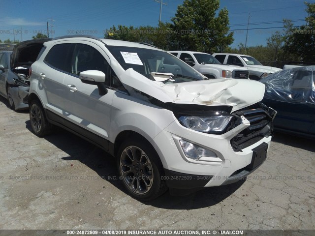 MAJ3S2KE2KC253341 - 2019 FORD ECOSPORT TITANIUM WHITE photo 1