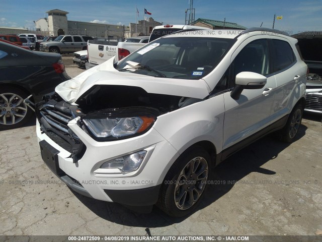 MAJ3S2KE2KC253341 - 2019 FORD ECOSPORT TITANIUM WHITE photo 2