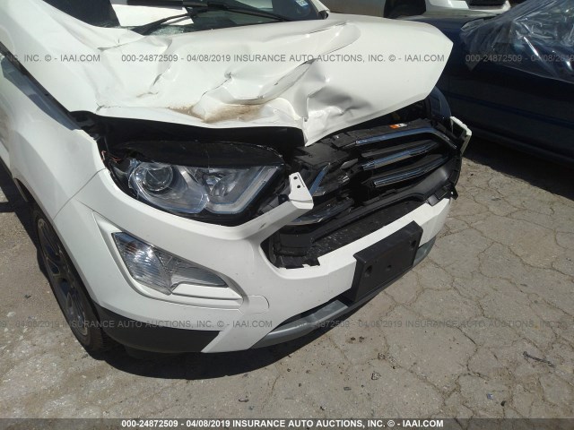 MAJ3S2KE2KC253341 - 2019 FORD ECOSPORT TITANIUM WHITE photo 6