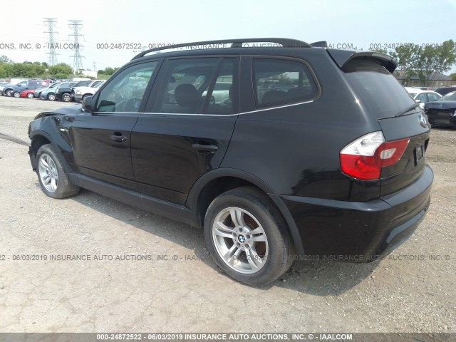 WBXPA93416WD34273 - 2006 BMW X3 3.0I BLACK photo 3