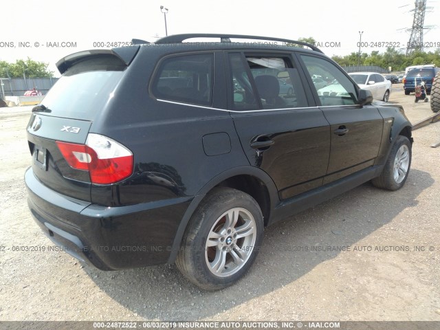 WBXPA93416WD34273 - 2006 BMW X3 3.0I BLACK photo 4