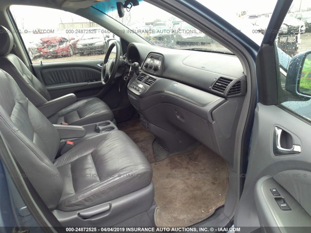 5FNRL38655B134844 - 2005 HONDA ODYSSEY EXL BLUE photo 5