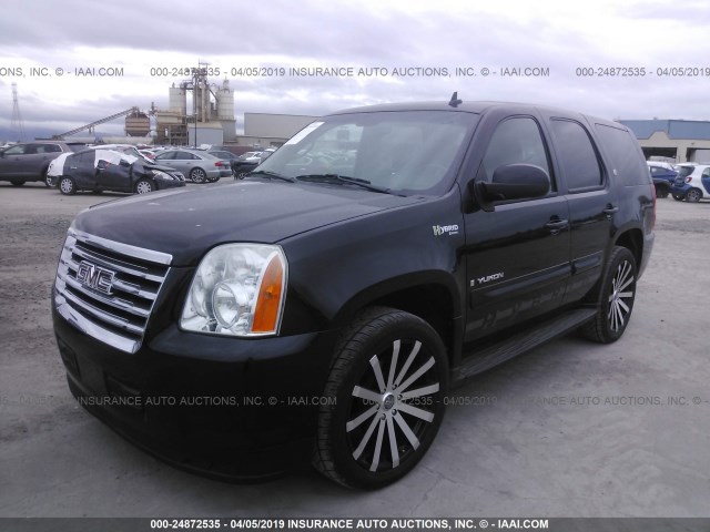 1GKFC13548R205735 - 2008 GMC YUKON HYBRID BLACK photo 2