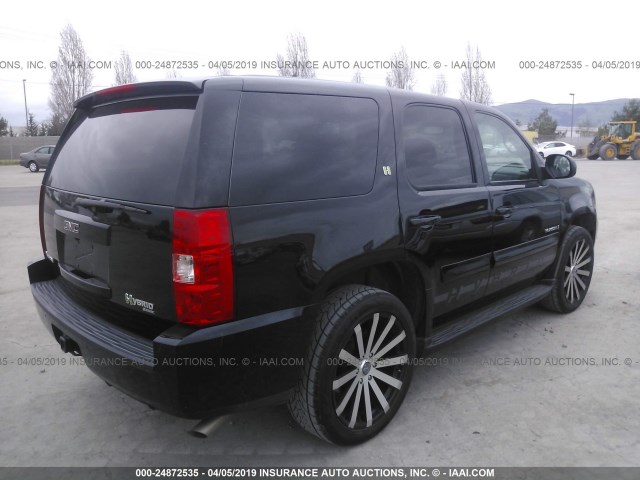 1GKFC13548R205735 - 2008 GMC YUKON HYBRID BLACK photo 4