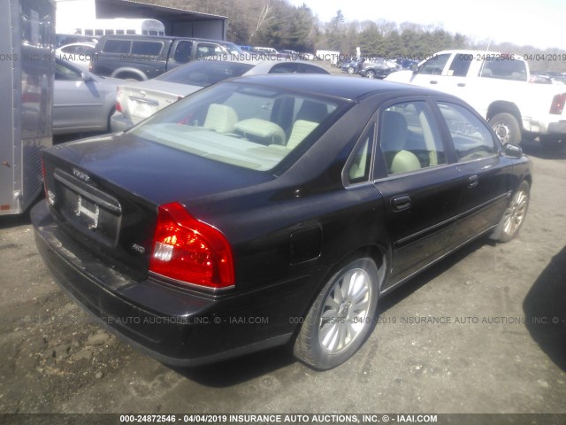 YV1TH592661444259 - 2006 VOLVO S80 2.5T BLACK photo 4