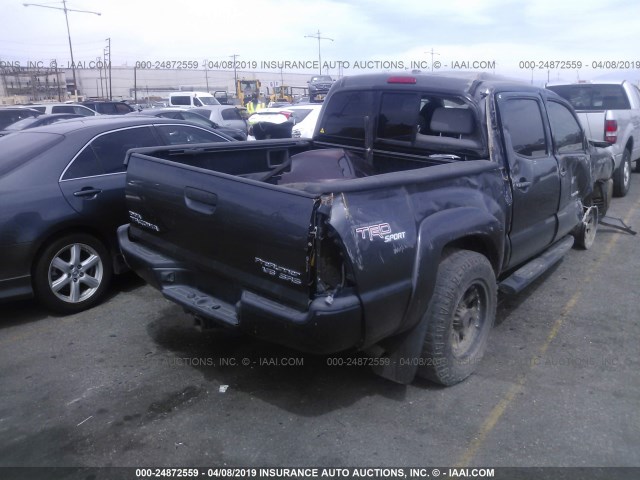 3TMJU62N39M087309 - 2009 TOYOTA TACOMA DOUBLE CAB PRERUNNER GRAY photo 4