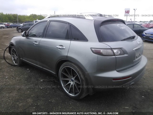 JNRAS08UX5X104614 - 2005 INFINITI FX35 GRAY photo 3