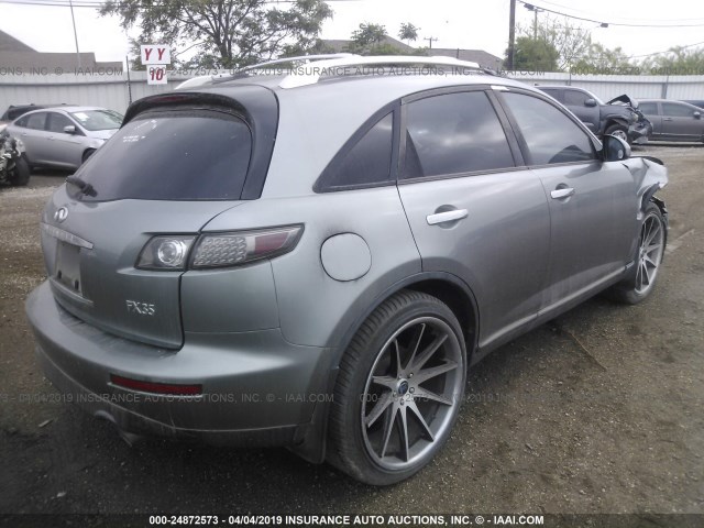 JNRAS08UX5X104614 - 2005 INFINITI FX35 GRAY photo 4