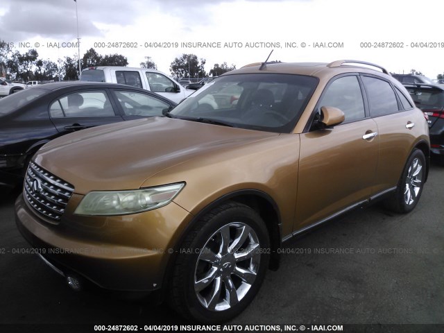 JNRAS08W54X202093 - 2004 INFINITI FX35 GOLD photo 2