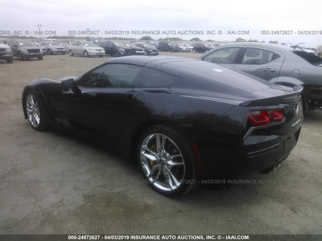 1G1YL2D78E5116644 - 2014 CHEVROLET CORVETTE STINGRAY/3LT/Z51 BLACK photo 3