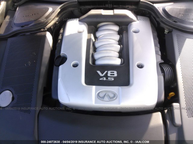 JNKBY01EX8M500178 - 2008 INFINITI M45 SPORT ნაცრისფერი ფოტო 10