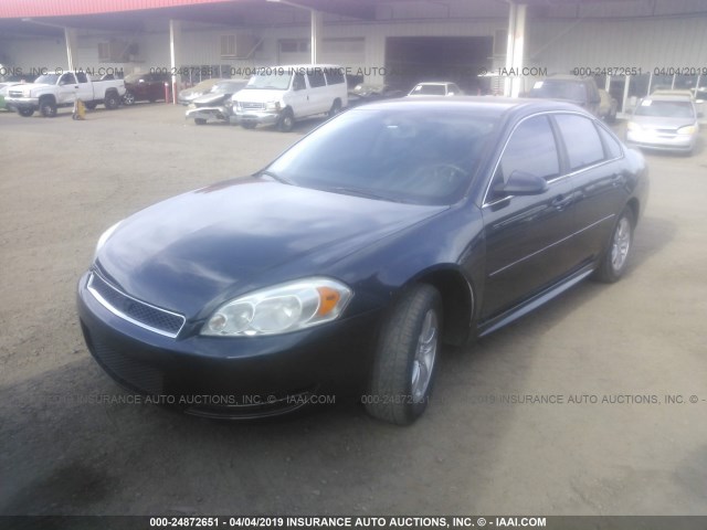 2G1WF5E33D1130012 - 2013 CHEVROLET IMPALA LS BLACK photo 2