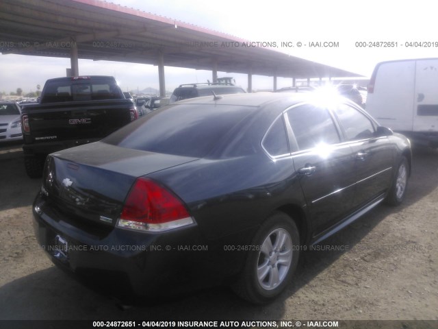 2G1WF5E33D1130012 - 2013 CHEVROLET IMPALA LS BLACK photo 4