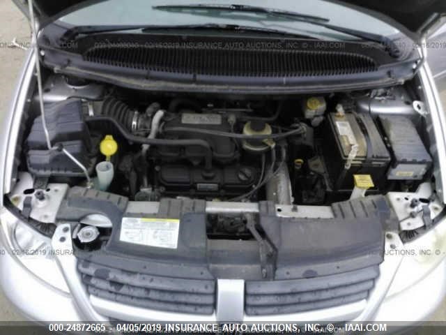 2D4GP44L06R868118 - 2006 DODGE GRAND CARAVAN SXT SILVER photo 10