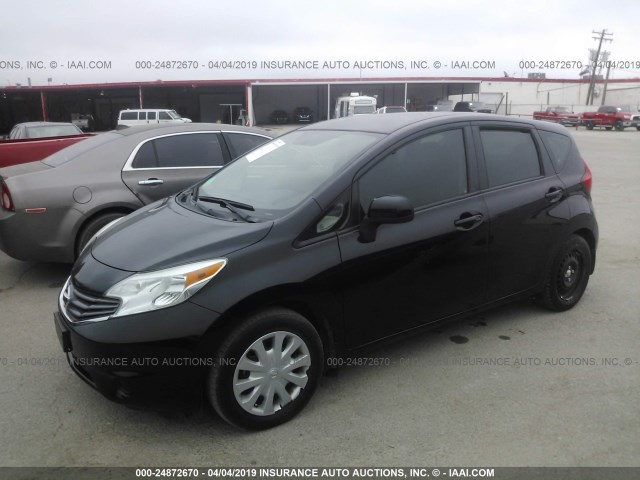 3N1CE2CP1EL378571 - 2014 NISSAN VERSA NOTE S/S PLUS/SV/SL BLACK photo 2