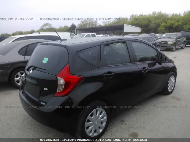 3N1CE2CP1EL378571 - 2014 NISSAN VERSA NOTE S/S PLUS/SV/SL BLACK photo 4