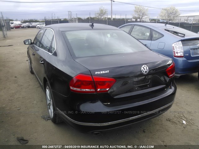 1VWBN7A31EC041252 - 2014 VOLKSWAGEN PASSAT SE BLACK photo 3