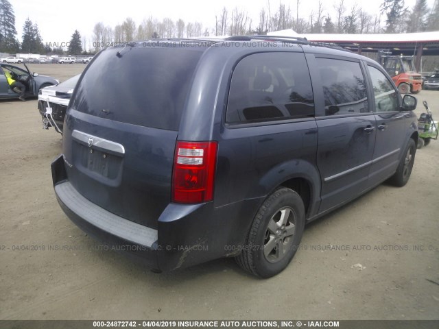 1D8HN54P18B107701 - 2008 DODGE GRAND CARAVAN SXT BLUE photo 4