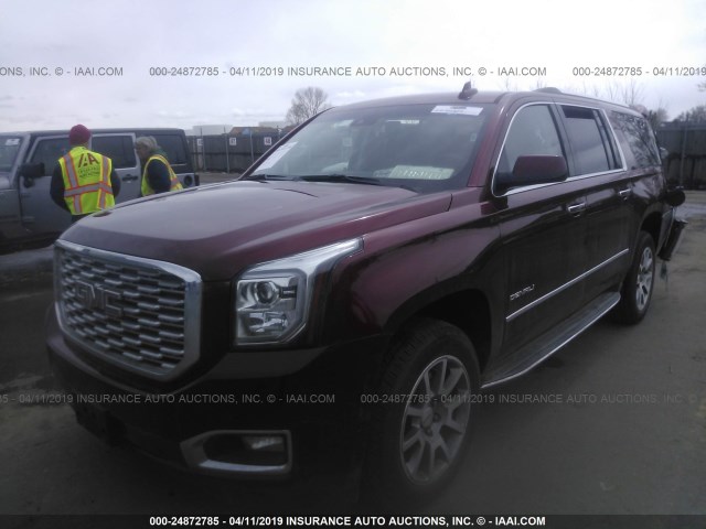 1GKS2HKJ1KR206132 - 2019 GMC YUKON XL DENALI RED photo 2